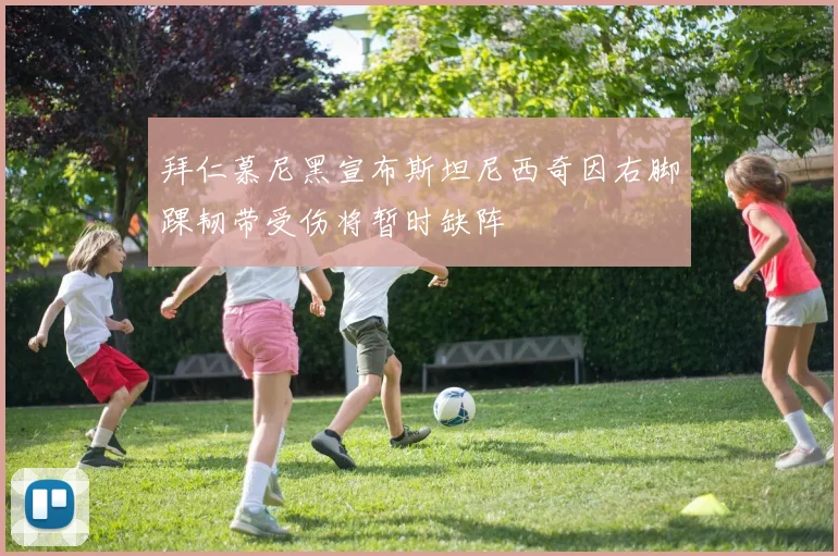 拜仁慕尼黑宣布斯坦尼西奇因右脚踝韧带受伤将暂时缺阵